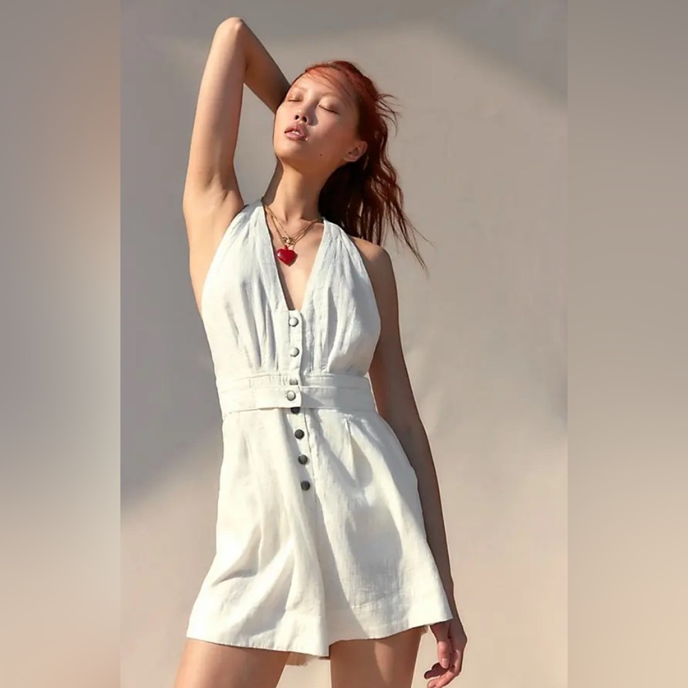 Free People City Edge Romper In Ivory Size XS‎ New With Tags